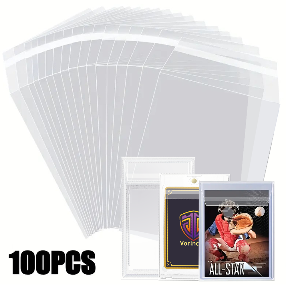 Card Top Loader - 100PCS ReSealable Card Holder Sleeves for