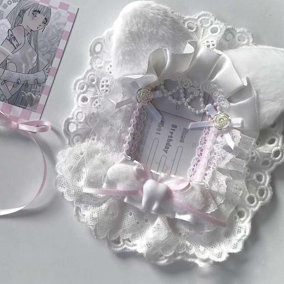 Card Top Loader - White Kpop Photocard Sleeve Lace Craft