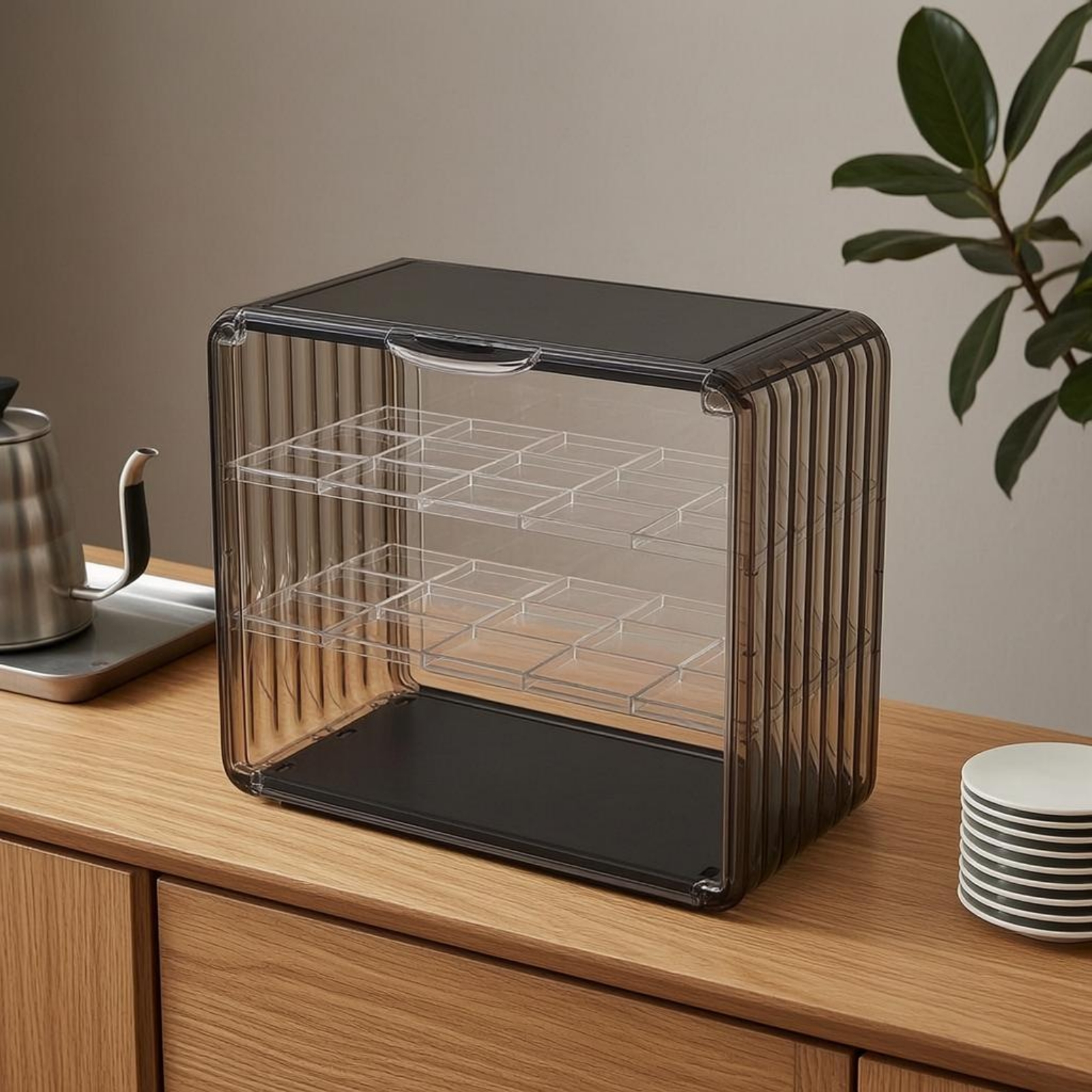 Acrylic Cup Storage Rack Trans - Display Case Acrylic 评论和价格