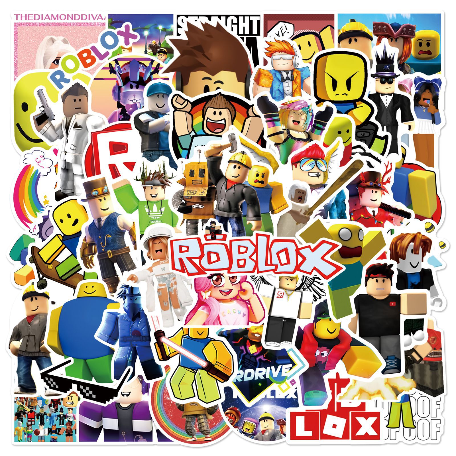50pcs Roblox Unique Waterproof - Vinyl Figure Blank 评论和价格