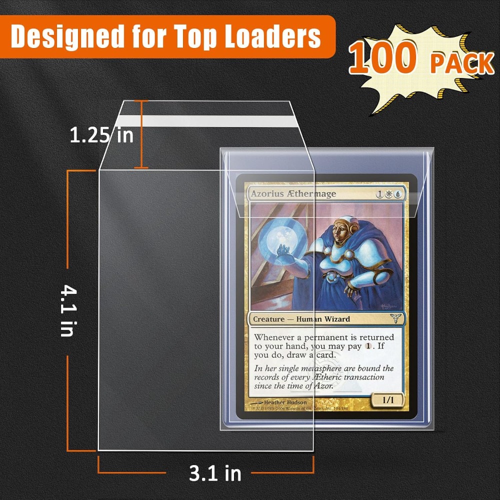 100 Pack Top Loader Sleeves, U - Card Top Loader 评论和价格