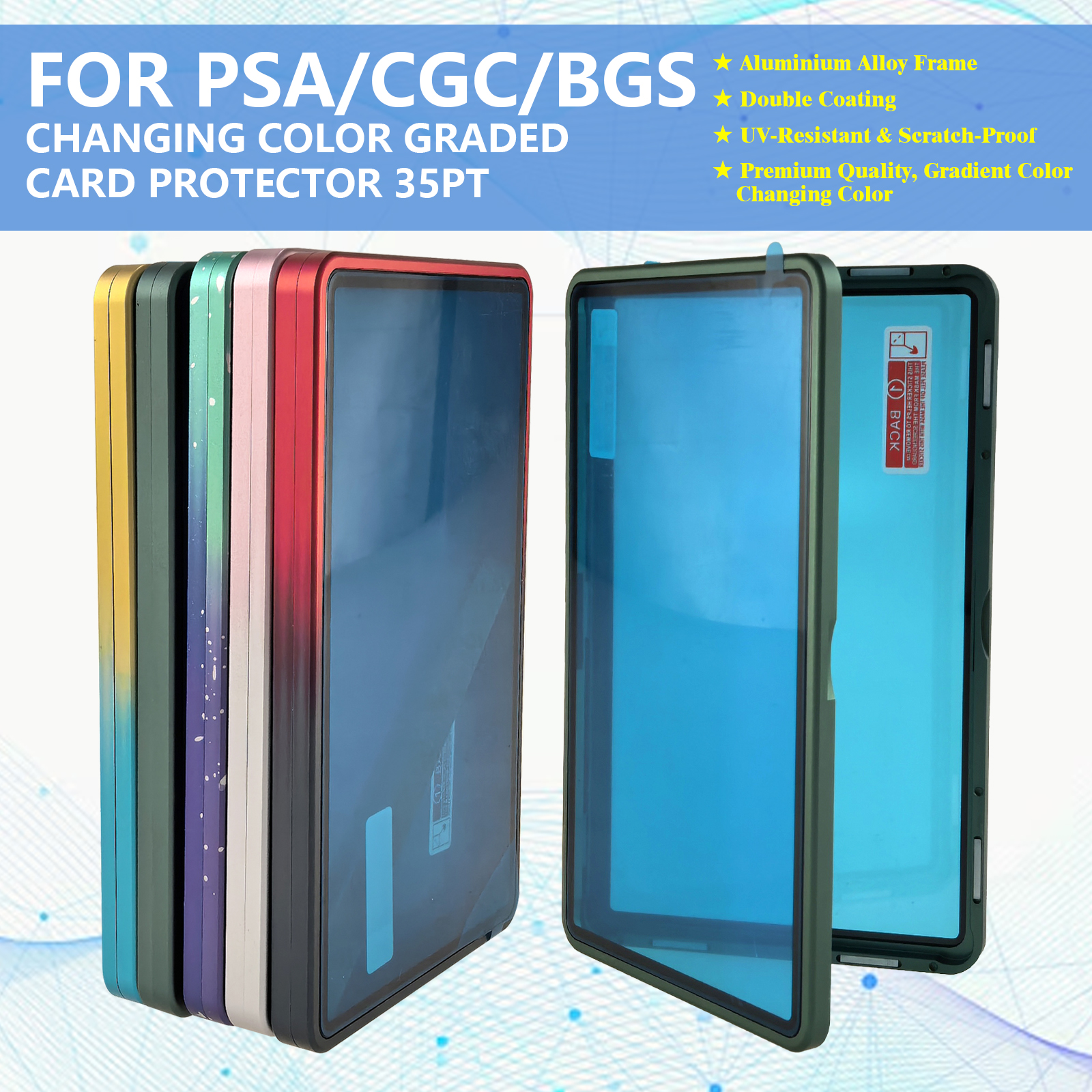 Gradient Color Aluminum Alloy  - Graded Card Display 评论和价格