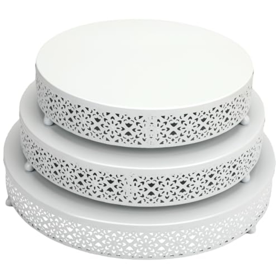 3 Pcs Cake Stands Set 16'' 14' - Display Risers Set 评论和价格