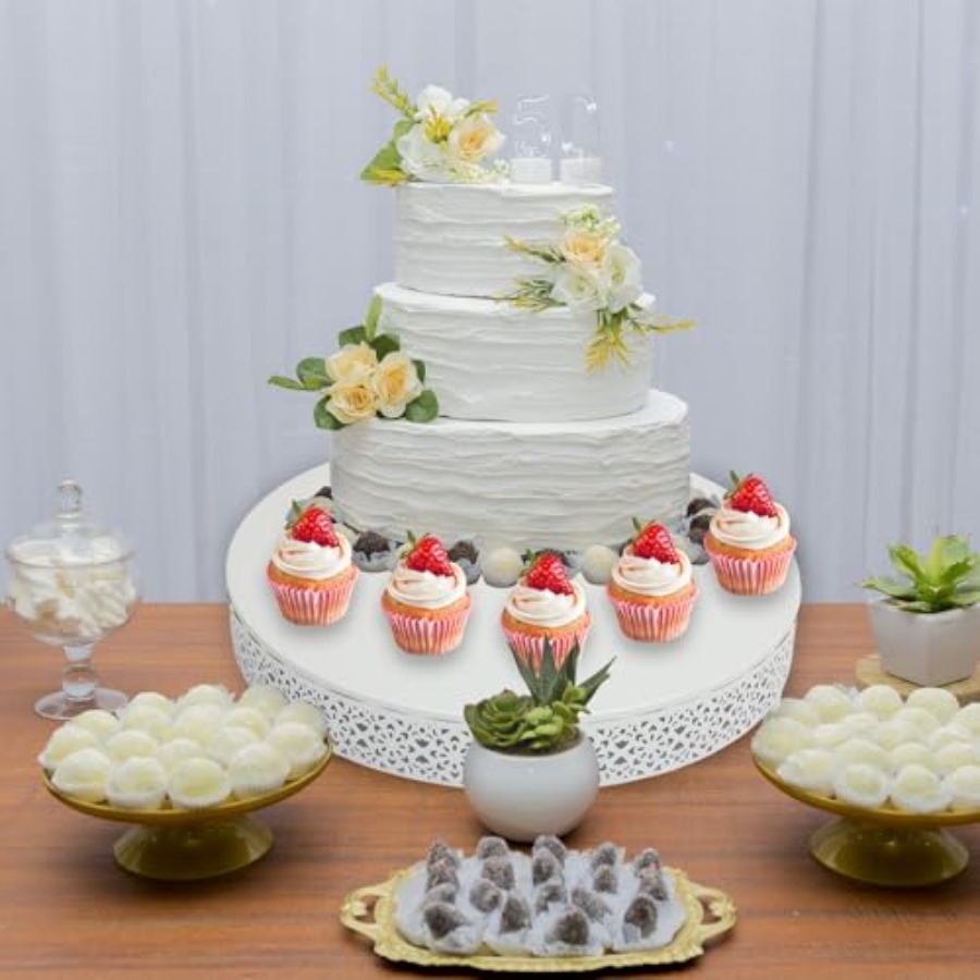 3 Pcs Cake Stands Set 16'' 14' - Display Risers Set 评论和价格