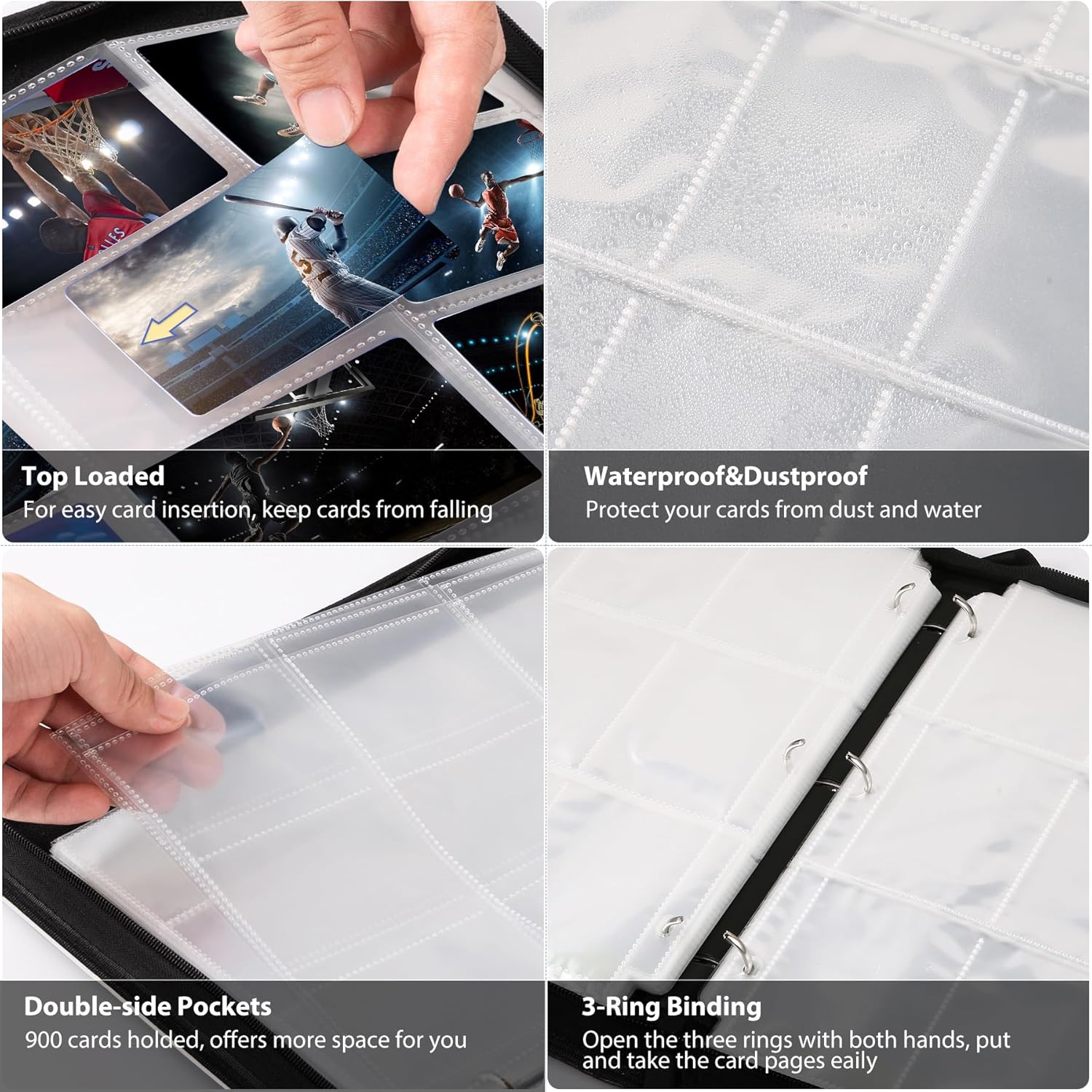 3 ring Trading Card Binder, 90 - Trading Card Binder 评论和价格