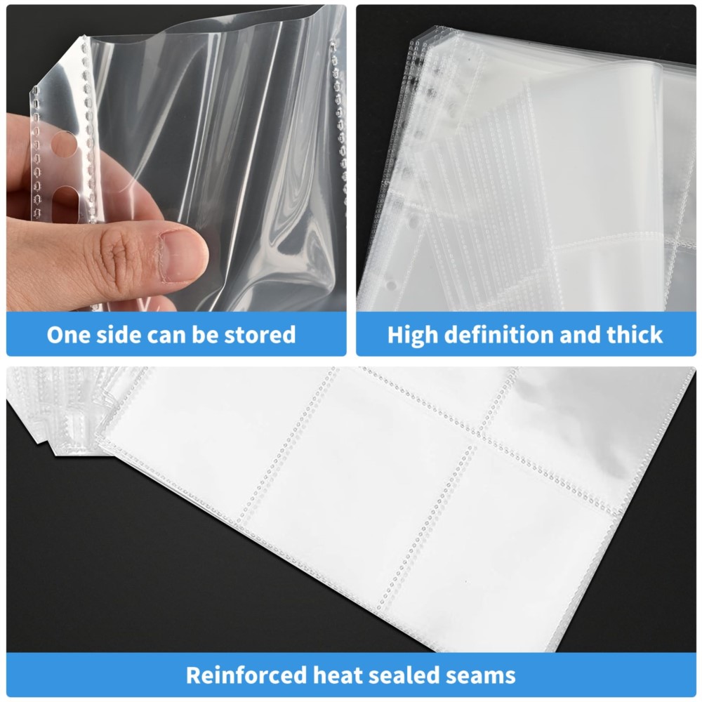 50 Sheets 9 Pocket Single Side - Trading Card Binder 评论和价格