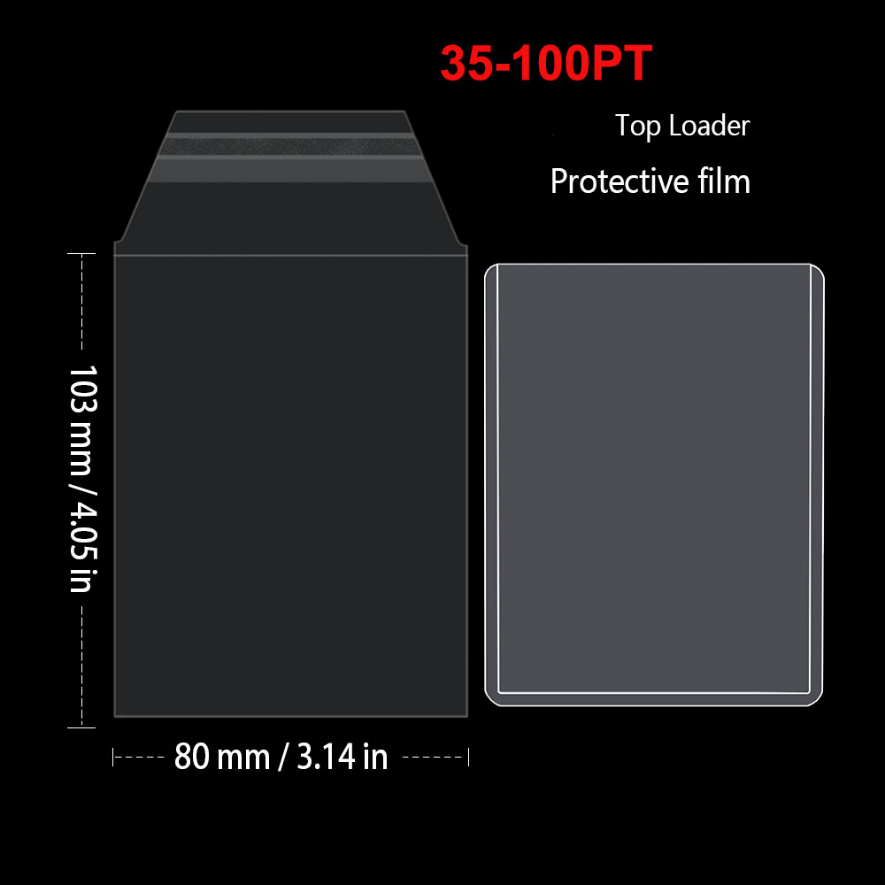 100PCS ReSealable Card Holder  - Card Top Loader 评论和价格