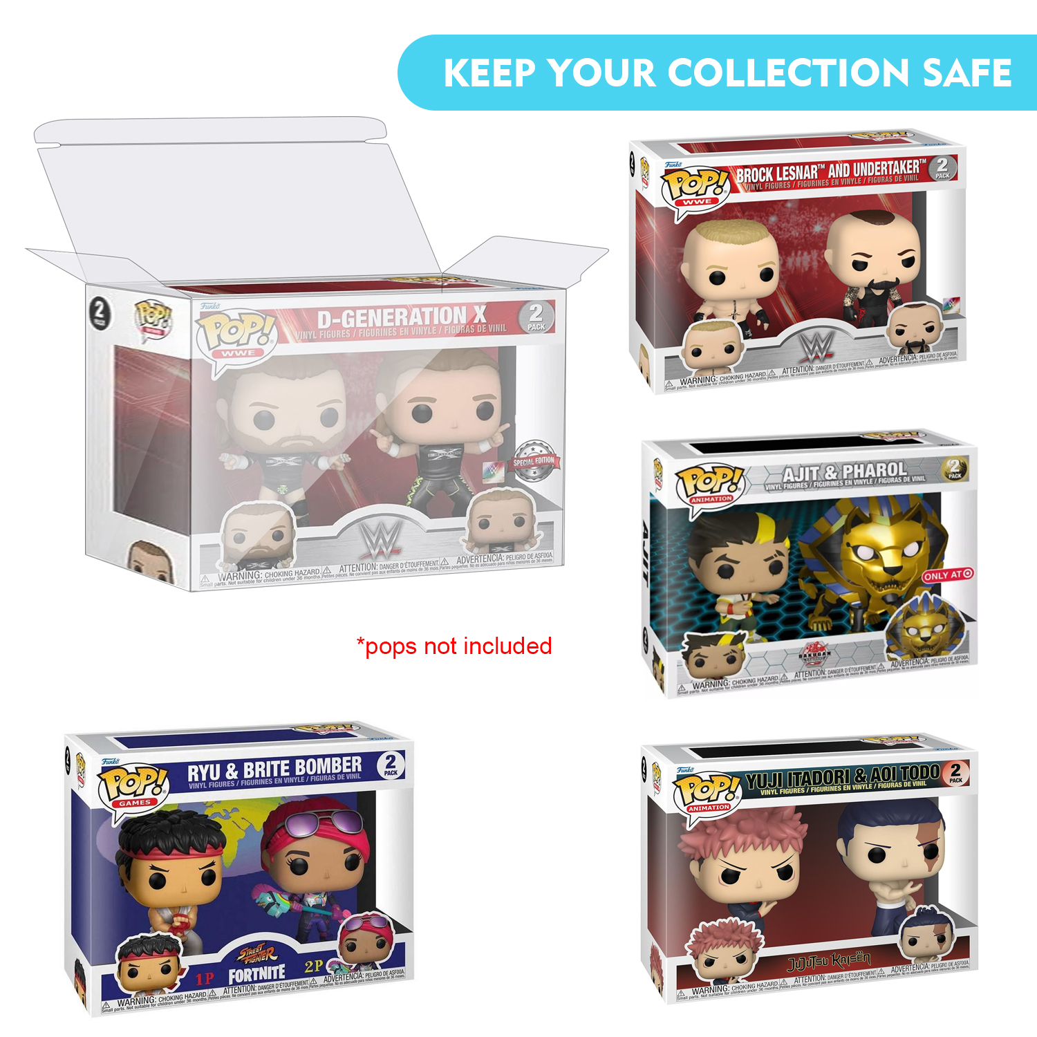 HIGOPLAY 2 in 1 Pack Protectiv - Funko Pop Protector 评论和价格