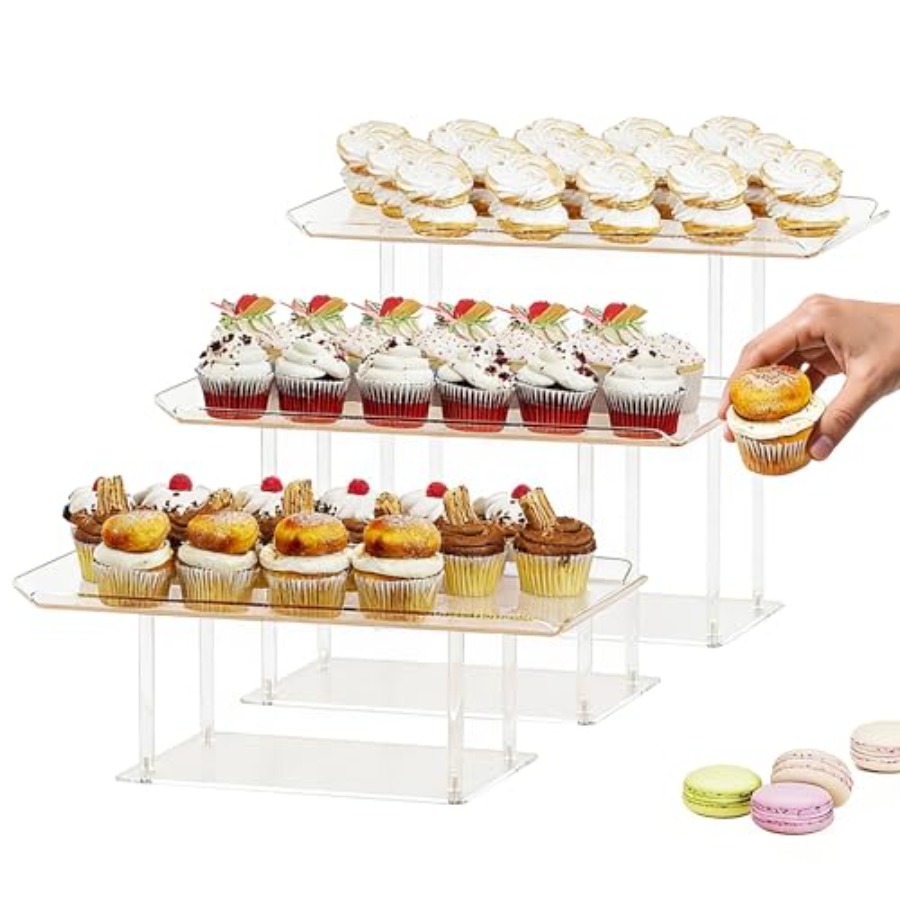3 Pack Dessert Table Display S - Display Risers Set 评论和价格