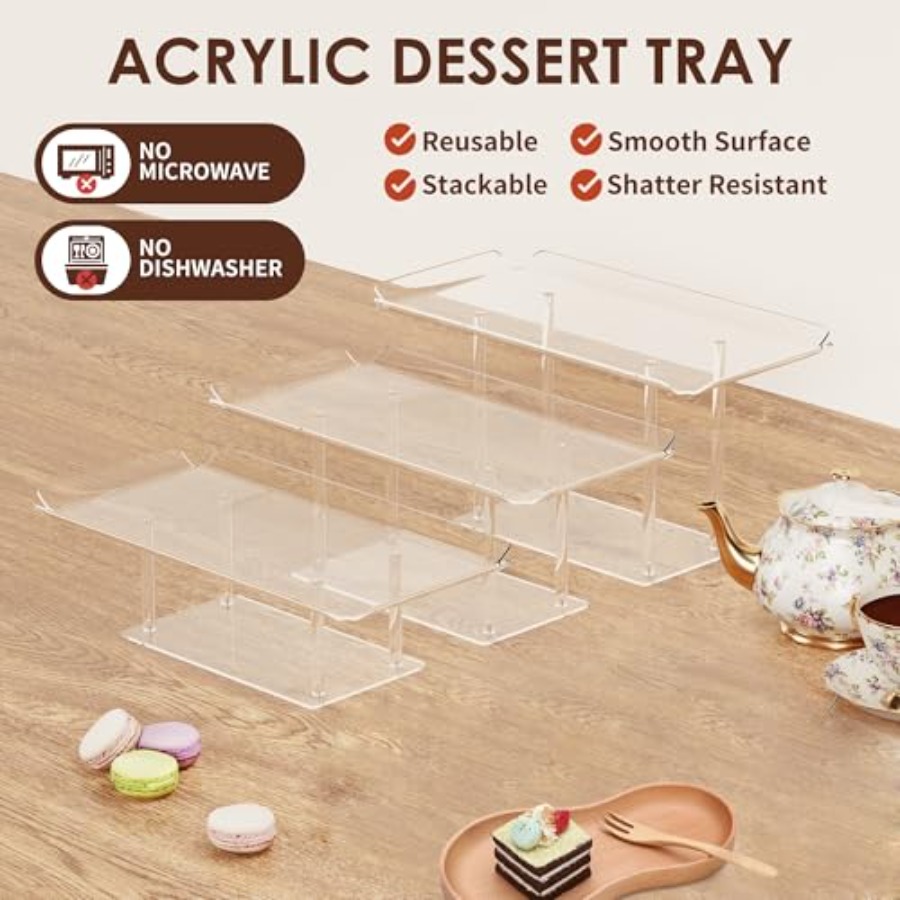 3 Pack Dessert Table Display S - Display Risers Set 评论和价格