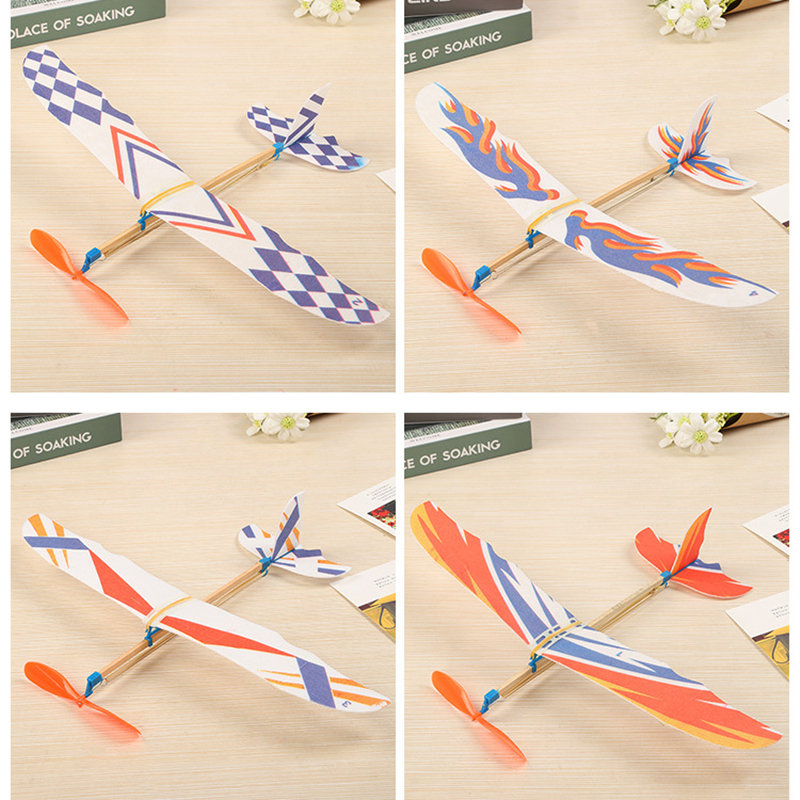 5/10Pcs Rubber Band Powered Ai - Model Airplane Plastic 评论和价格