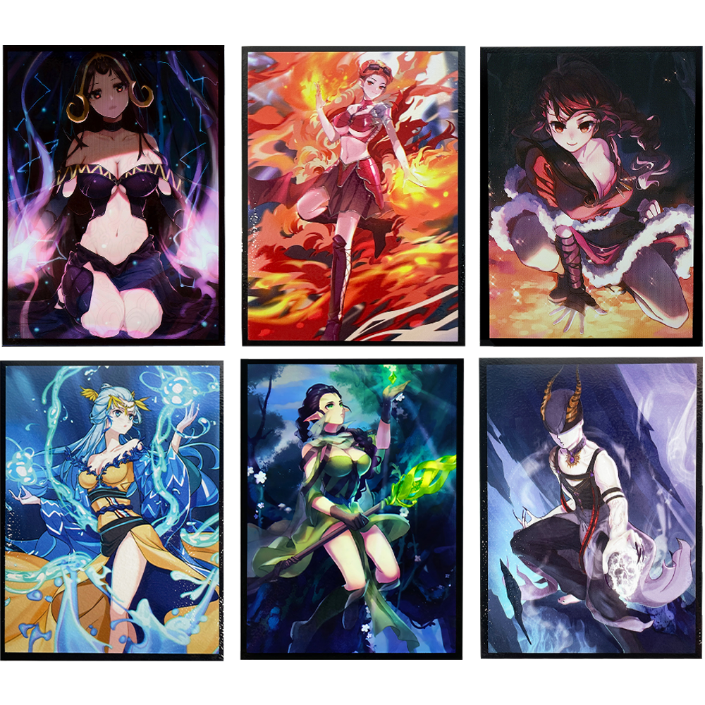 50PCS 66x91mm Art Character Ca - Card Penny Sleeve 评论和价格