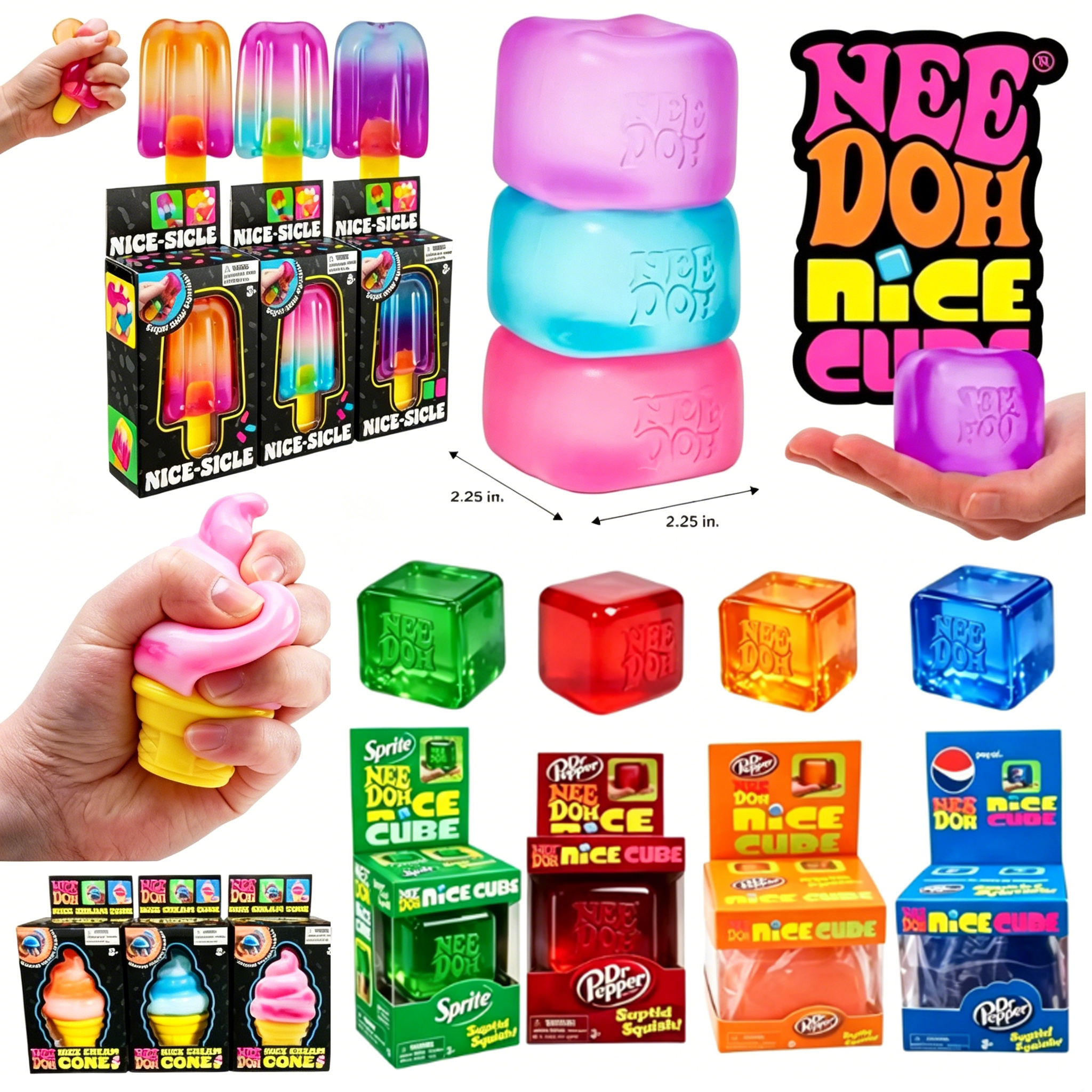 Schylling NeeDoh Ice Cream Con - Fidget Cube Original 评论和价格