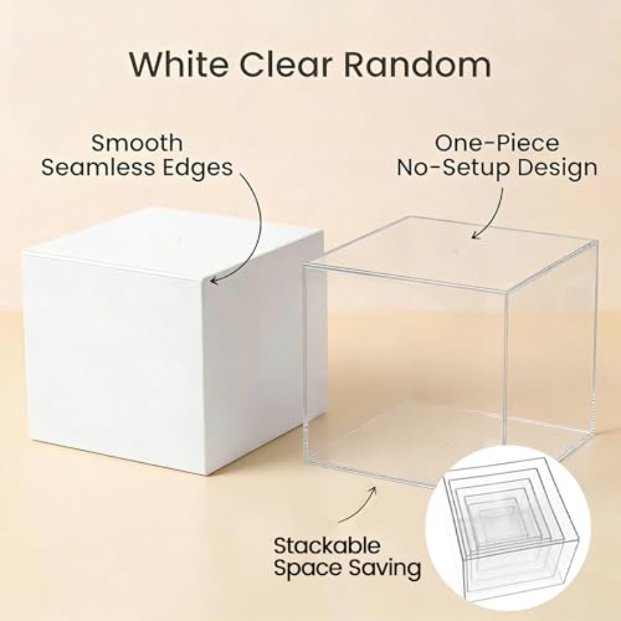6PCS Clear and Buffet Risers w - Display Risers Set 评论和价格