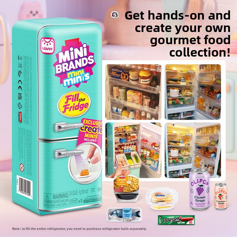 Led Light Up Mini Refrigerator - Vinyl Figure Blank 评论和价格
