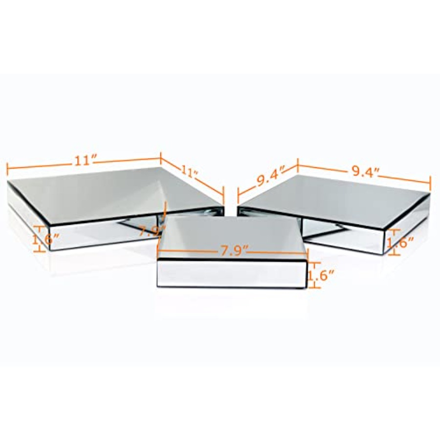 Mirror Display Riser Stands 3  - Display Risers Set 评论和价格