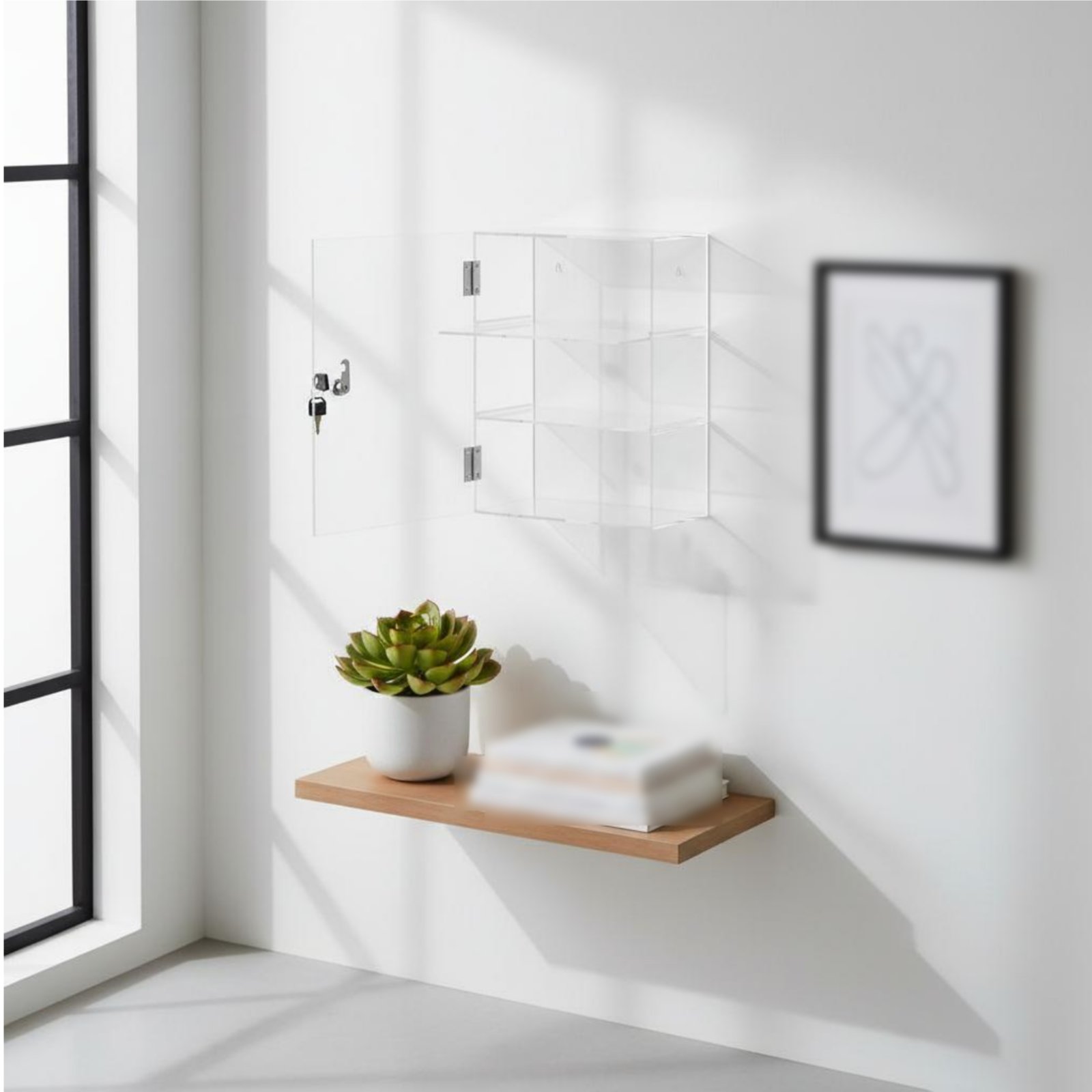 Locking Acrylic Display Case L - Display Case Acrylic 评论和价格