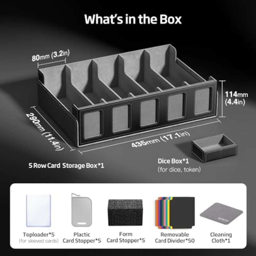 Trading Card Storage Box 5-Row - Card Top Loader 评论和价格