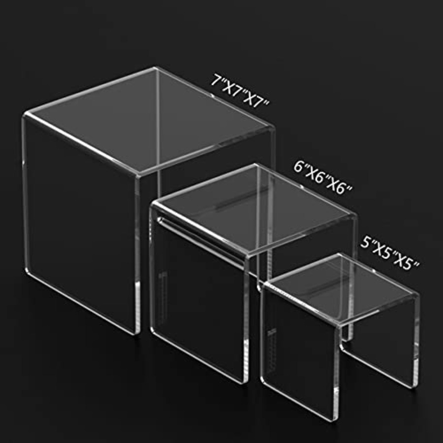 Clear Acrylic Display Risers 2 - Display Risers Set 评论和价格
