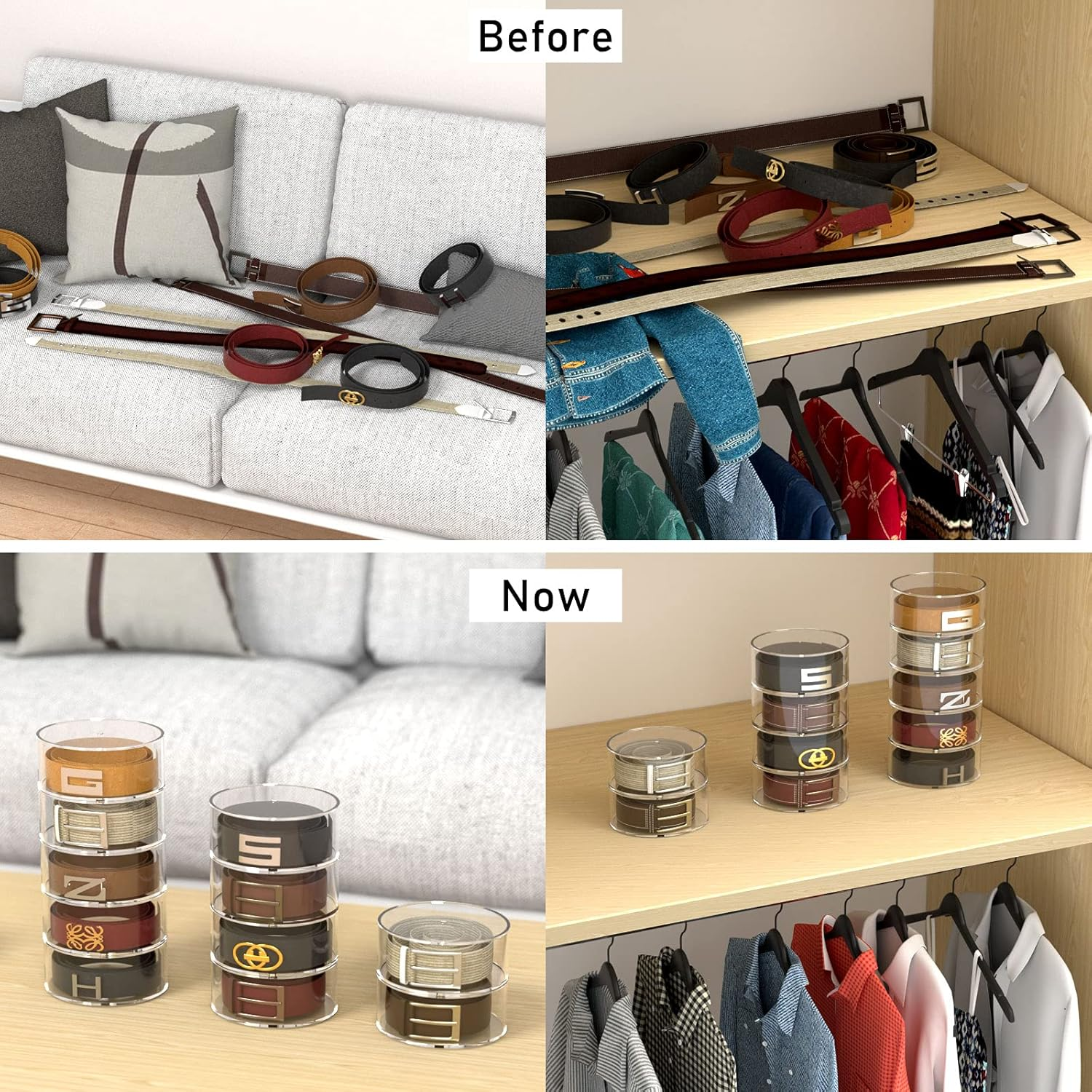 Belt Organizer, Acrylic Displa - Display Case Acrylic 评论和价格